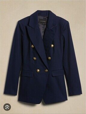 NWT Banana Republic Double-Breasted Navy Captain's Blazer